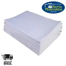 Kit Pano De Prato Branco Liso 50X70 SANTA MARGARIDA 10 PEÇAS