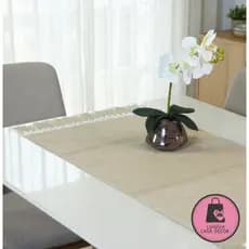 Caminho Trilho de Mesa 1 Peça Super Luxo Decorê 1.30m x 46cm Tecido Juta