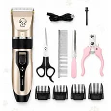 Kit Máquina de Tosa Para Pet Cahorros Gatos Silenciosa Bivolt