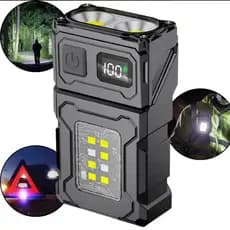 Lanterna Tatica Militar Potente Forte Recarregável Multiuso Emergência Automotiva Prova Dagua C/ Power Bank
