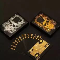 Jogo De Cartas Baralho Cartão  Black e Ouro Para Jogos Truco Poker e Tabuleiro à Prova D'Água