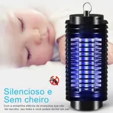 armadilha Mata Mosquito Pega Inseto Led Luz Choque Elétrico