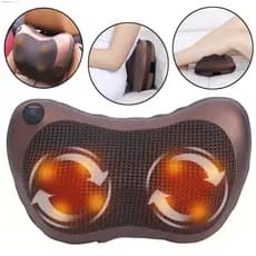 Massageador 8 Bolas Shiatsu Lombar Pescoço Veicular e Casa Almofada Lombar Pescoço Pés