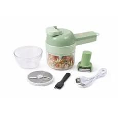 Triturador Cortador Elétrico Multifuncional 4x1 Compacto Potente Verde