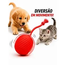 Bola Pet Interativa Elétrica Recarregável Usb Brinquedo para Cachorro e Gato