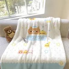 Bonito Rilakkuma cobertor ar condicionado colcha cochilo cobertor fino escritório dormitório sofá capa perna cobertor pr