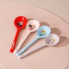 Dijia Mickey Leyue cerâmica colher das crianças dos desenhos animados bonito talheres tigela prato colher de sopa sobrem