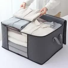 GRANDE 84 litros Organizador Guarda Roupa Caixa Saco Multiuso Protege de Poeira, Umidade, Inseto (60cm * 40cm * 35cm)