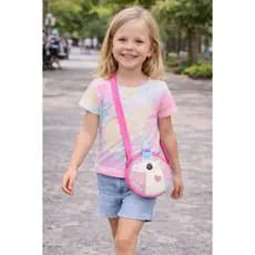 Mini Bolsinha Bolsa Transversal Lateral Infantil Unicórnio