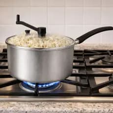 Pipoqueira Profissional Tampa de Vidro Panela de Pipoca Alumínio 2,7L Cozinha Reforçado