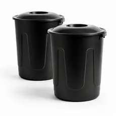Kit 2 Cesto Lixeira Grande 60L Tampa Robusta Funcional Plástico PREMIUM Forte Organizador