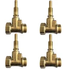 Kit com 4 Registro de Pressão 3/4 Metal 16 Estrias Vedação Padrão – Chuveiro e Geral
