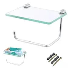 Suporte Para Papel Higiênico Com Prateleira Para Celular