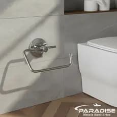 Porta Papel Higiênico De Parede Paradise Para Banheiro Em Aço Inox