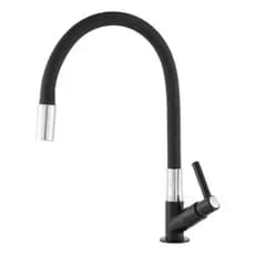 Torneira De Bancada Flexível Paradise Preta Cozinha E Lavatório Abs Cor Preto