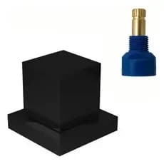 Acabamento Para Registro Quadrado Metal Preto Padrão Docol
