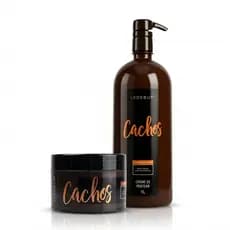 Kit Cachos Creme Pentear + Máscara de Cachos Ledebut - Definição Hidratação Controle do Frizz  1,3L