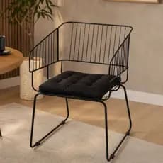 Cadeira de Jantar Top Design Industrial Aço Aramado Country
