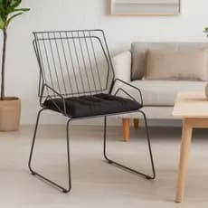 Cadeira de Jantar Top Design Industrial Aço Aramado Tron