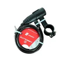 Cadeado Absolute Espiral com Chave tranca para Bicicleta e Moto – Aço Trançado Preto