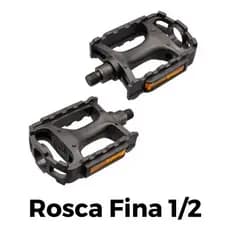 Par Pedal Bike Mtb Nylon 1/2 Bicicleta Rosca Fina C/ Refletor
