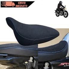 Capa Protetora para Banco de Moto Nylon Preta Proteção Térmica Durável Honda Yamaha Suzuki Mottu