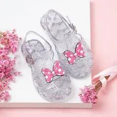 Sandália Aranha Infantil Menina Laçinho Ratinha Minnie Fofa Meiga Antiderrapante Macia Promoção