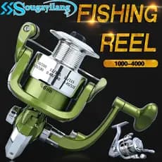 🔥Sougayilang🔥Molinete de Pesca 6BB Relação 5.2:1 Manivela Intercambiável Esquerda Direita Água Doce Salgada 1000-4000🎣