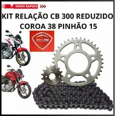 Kit Relação Reduzida Cb 300 2009 2010 2011 2012 2013 2014 Aço 1045 38x15