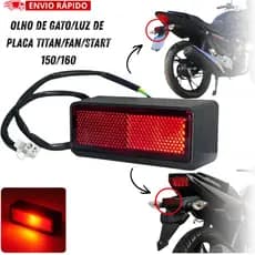 Olho De Gato Luz De Placa Para Titan Fan Start 150/160 Original Smartfox 2016à 2024