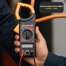 Alicate Amperímetro Digital Portátil - Preta e amarelo eletricista