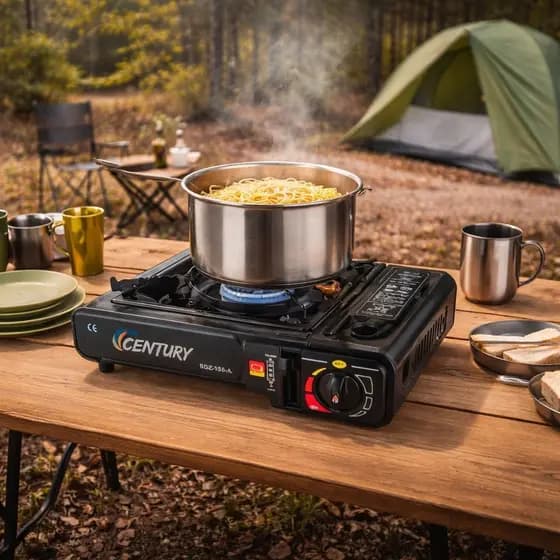 Fogareiro A Gás Portátil De Mesa Maleta Para Camping e Cozinha acendedor