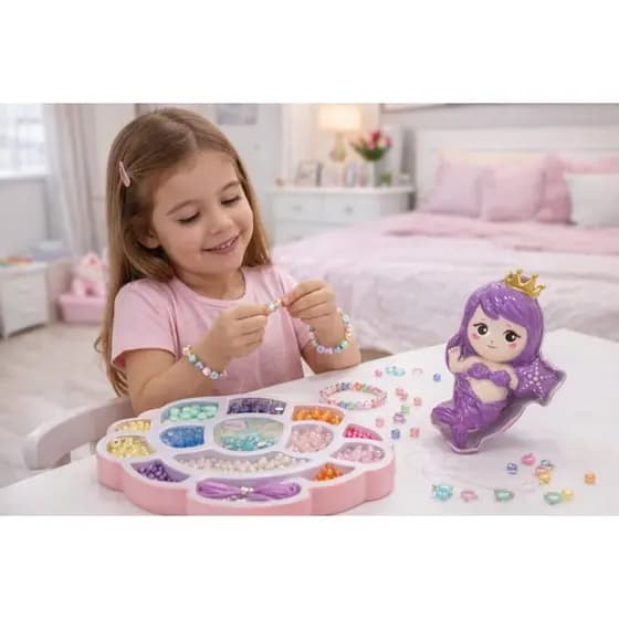 Kit Miçangas com Sereia Infantil brinquedo e imaginação presentes