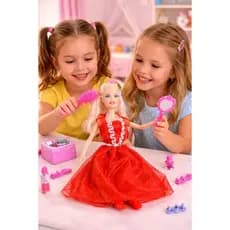 Boneca Nane Infantil Com Vestido e Acessórios Brinquedo Fashion