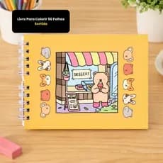 Livro Para Colorir 50 Folhas  infantil - cores Sortida