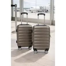 Kit 2 Malas de Viagem Com Rodinhas 18'' e 20'' trabalho passeios viagens  -  Cinza