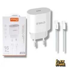 Carregador Turbo Completo 30W α’GOLD PRO CA31-3 com Cabo USB-C | PD Power Delivery | Bivolt Compatível Android e iPhone
