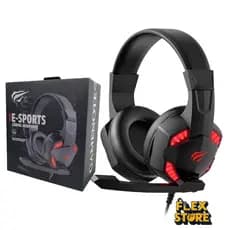 Fone Headset Gamer Havit Gamenote H2032d 3.5mm com LED Vermelho, Microfone– Compatível com PC PS4 Xbox e Celular