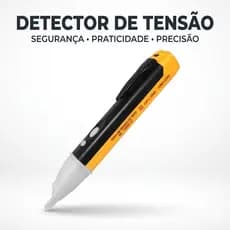 Caneta Detectora de Tensão Sem Contato Teste Elétrico LED Sonoro Voltagem Eletricista