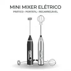 Mini Mixer Elétrico Portátil Misturador Batedor Leite Café Ovo USB Recarregável Bebidas