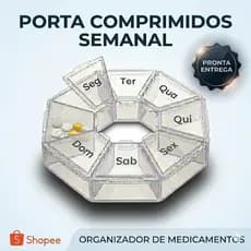 Porta Comprimidos Semanal Organizador Remédios Caixa Portátil