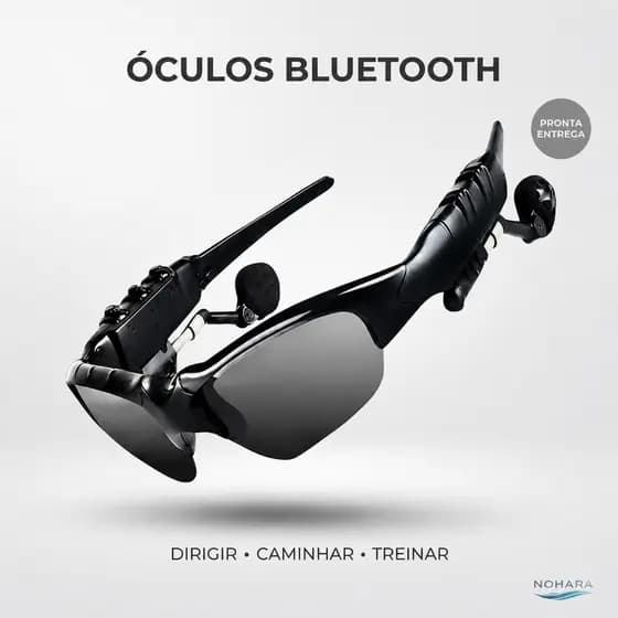 Óculos Sol Bluetooth Sem Fio Fone Ouvido Microfone Proteção
