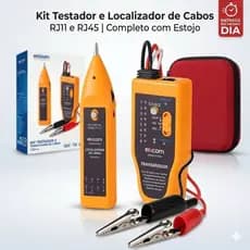 Kit Testador Rede RJ45 RJ11 Cabo Cabos Localizador TC350 Exbom