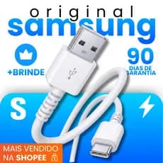 Cabo Samsung Original Carregador Turbo Tipo C Com Alta Compatibilidade + B R I N D E