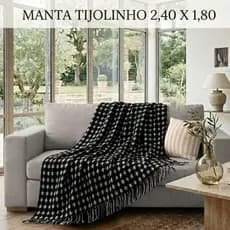 Manta Para Sofá Tijolinho 2,40x1,80 – Conforto, Elegância e Proteção em Algodão