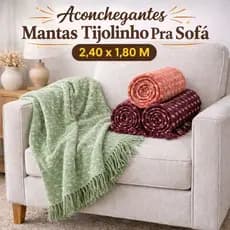 Manta Pra Sofá Tijolinho 2,40 x 1,80 Gigantes Tipo Capa Sofá Algodão