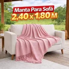 Manta Para Sofá Gigante 2,40x1,80m Casal Algodão Promoção Decoração Direto da Fábrica Atacado