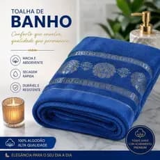 Toalha de Banho Grande 68x137cm 40% Algodão 60% Poliéster Confortável, Resistente e de Secagem Rápida para Uso Diário