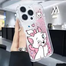 Capa Para iPhone 13 12 11 16 Ar 17 15 14 Pro Max XR Macaron Cor Silicone Deriva Areia Wink Gato Desejo