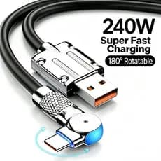Suportes De Carregamento Rápido 180 ° Cabos De Rotação Cabo Carregador Giratório Para Type-C Micro USB iOS Wish